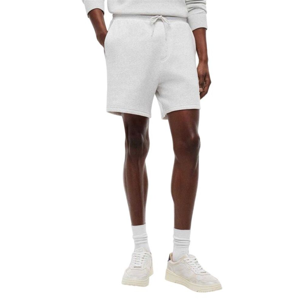 Tommy Jeans Mens Fleece Flag Logo Sweat Shorts / Grey Heather